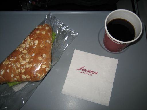 airberlin, Snack und Kaffee