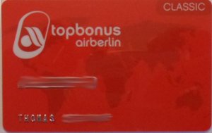 airberlin topbonus Classic Card 2012 Vorderseite