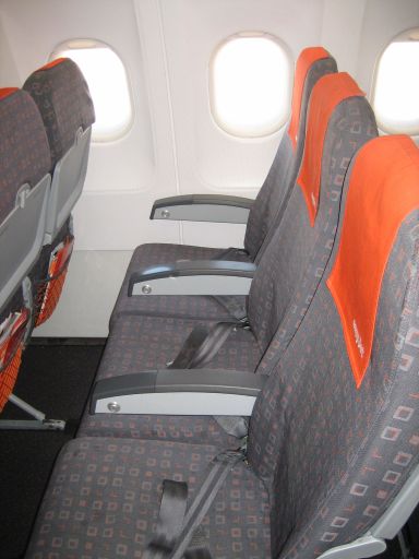 easyJet, Airbus A 319 Economy Sitzreihe