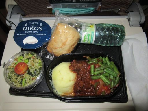 Etihad Airways, Boeing 787-9 Economy Klasse, Mittagessen