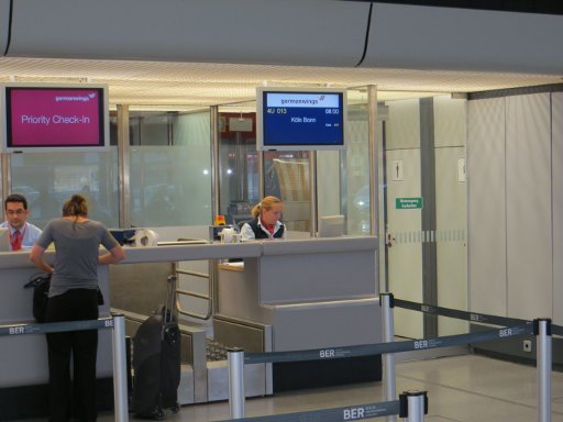 germanwings seit Juli 2013, Check In Schalter Berlin Tegel TXL