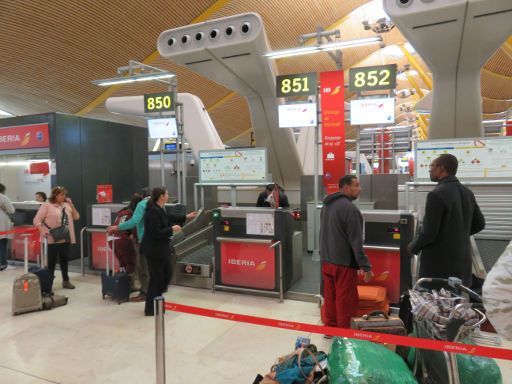 Iberia automatische Gepäckaufgabe, Gepäckabgabe