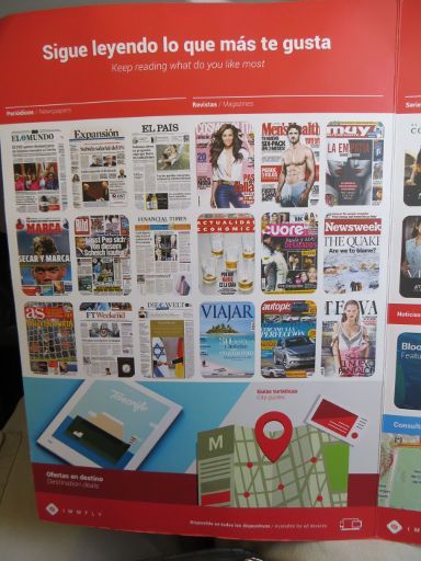 Iberia Express IMMFLY, Angebot an Zeitschriften