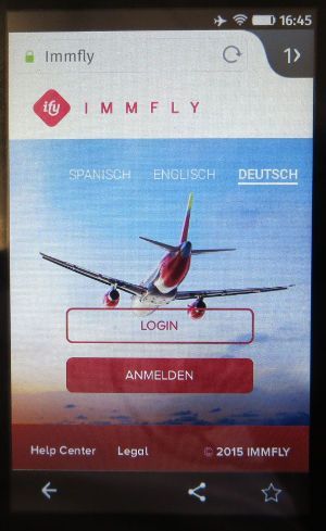 Iberia Express IMMFLY, Login oder Anmelden