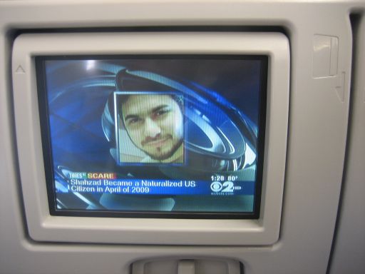 jetBlue Airways, Live TV auf dem LCD Monitor im Sitz