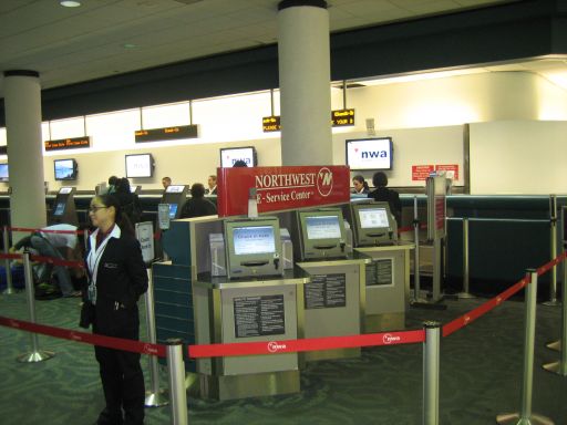 Northwest Airlines, Check In Schalter in Miami, USA