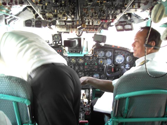 President Airlines Antonov 24 Flight Deck