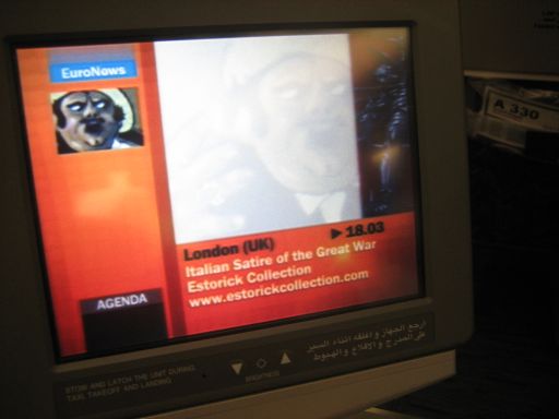 Qatar Airways Airbus A 330–300 Economy Bildschirm mit Live TV!