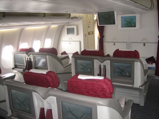 Qatar Airways Airbus A 330–200 Business Klasse Kabine