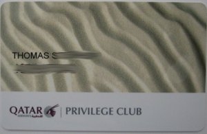 Privilege Club Qatar Airways Mitgliedskarte