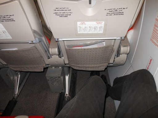 Royal Jordanian Airlines, Airbus A319 Sitzplatzabstand beim Notausgang, 10J