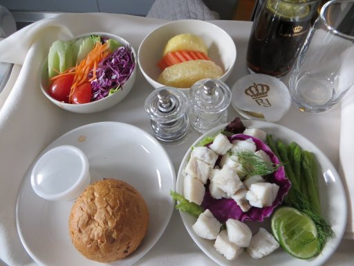 Royal Jordanian Airlines Business Klasse, Vorspeise low calorie