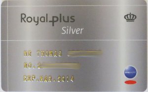 Royal Plus, Royal Jordanian Airlines Meilenprogramm, Royal plus Silver Mitgliedskarte 2013
