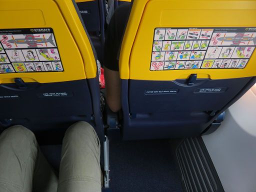 Ryanair Boeing 737–800 Sitzplatzabstand neue Sitze