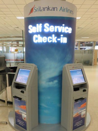 SriLankan Airlines, Check In Automaten auf dem Flughafen Colombo