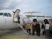 Swiss Avro RJ100 Avroliner auf einer Außenposition in Zürich