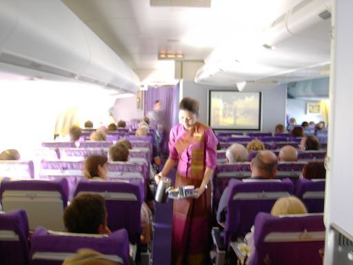Thai Airways Boeing 747 Economy Kabine
