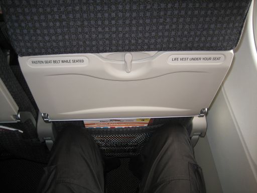 Tiger Airways Airbus A320 Sitzplatzabstand Economy