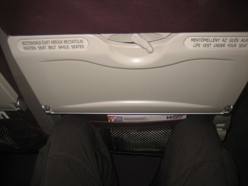 Wizz Air Airbus A320–200 Sitzplatzabstand