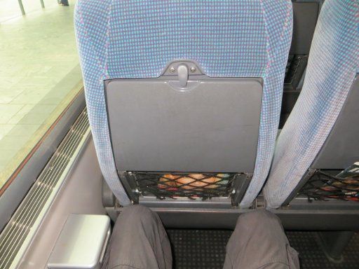 Deutsche Bahn Intercity IC, Großraumabteil 2. Klasse, Sitzplatzabstand