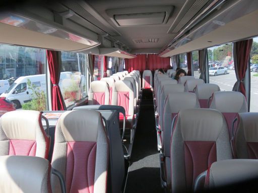 FlixBus, Österreich, Kabine vom SETRA Bus mit Stoffsitzen