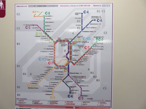 renfe Cercanías, Spanien, Streckennetz Madrid und Umgebung