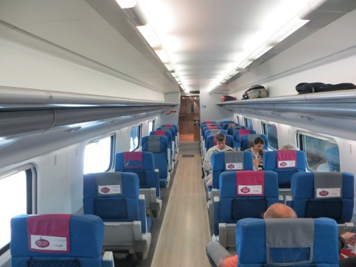 renfe, Spanien, Grossraumabteil Standard Klasse, Turista