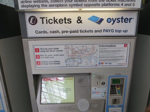 Virgin trains, Großbritannien, Fahrscheinautomat in der Liverpool Street Station, nicht von Virgin trains