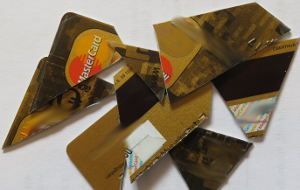 Advanzia Bank www.gebuhrenfrei.com MasterCard® Gold Kreditkarte, 2014 bis 2017 zerschnitten und entwertet