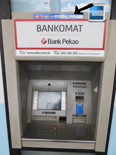 Bank Pekao Geldautomat in Warschau, Polen