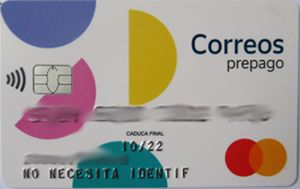 Correos prepago MasterCard® 2020 Kreditkarte mit EMV und RFID Chip