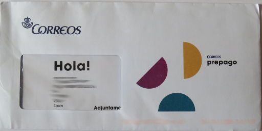 Correos prepago MasterCard®, Versand der Karte per Briefpost