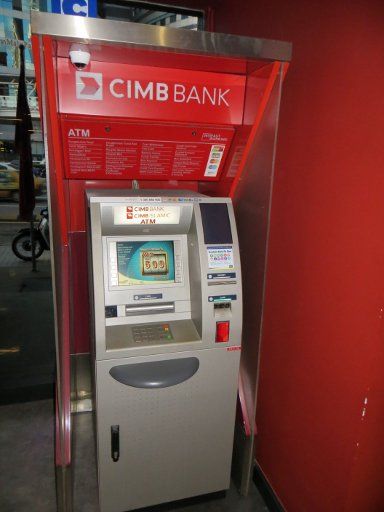 Geldautomat CIMB Bank im Tune Hotel Downtown KL in Kuala Lumpur, Malaysia