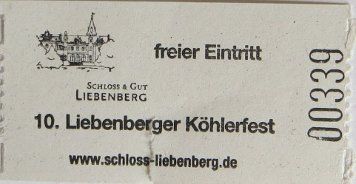 DKB Deutsche Kreditbank AG, DKB–Club, Gratis Eintrittskarte 10. Liebenberger Köhlerfest im Mai 2013