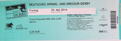 Eintrittskarte Deutsches Spring– und Dressur– Derby 2014