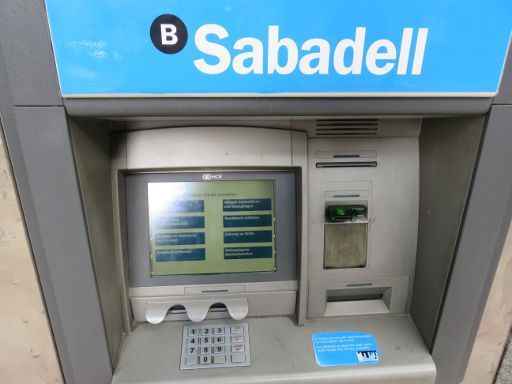 Geldautomat Sabadell in Madrid, Spanien