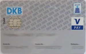 DKB Deutsche Kreditbank AG, DKB–Cash, Debit, girocard, vpay Geldkarte 2016 Vorderseite