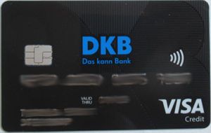 DKB Deutsche Kreditbank AG, DKB–Cash, VISA Karte 2021 mit Kontaktlos Zahlfunktion Vorderseite