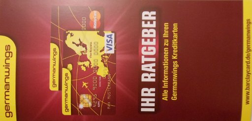 germanwings MasterCard® Gold und germanwings VISA Gold, Bedienungsanleitung
