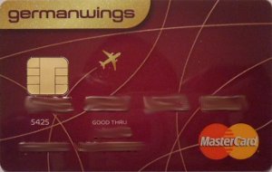 germanwings MasterCard® Gold, Vorderseite