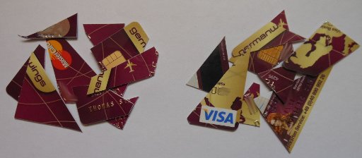 germanwings MasterCard® Gold und germanwings VISA Gold, nach der Kündigung entwertet