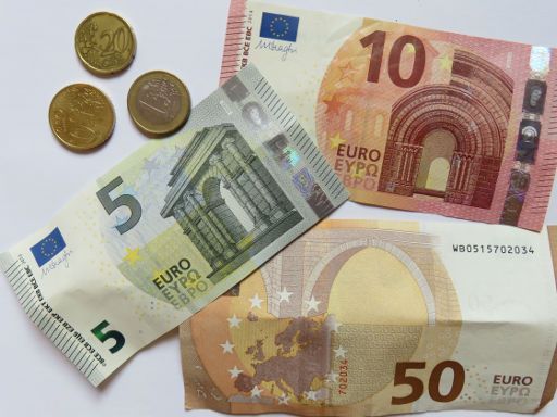 Euro Noten und Münzen