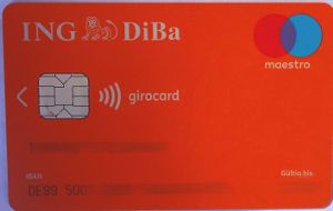 ING–DiBa girocard / Maestro® mit Geldkarte 2018