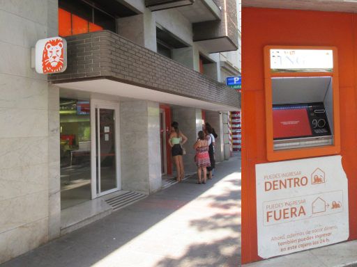 ING Direct, Spanien, Filiale in der Calle de O’Donnell 46, 28009 Madrid, Spanien im August 2025