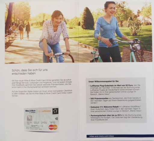 Miles & More Credit Card White MasterCard® Lufthansa®, Bedienungsanleitung