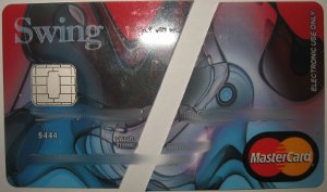 Valovis Bank AG Swing prepaid MasterCard® Kreditkarte, entwertet