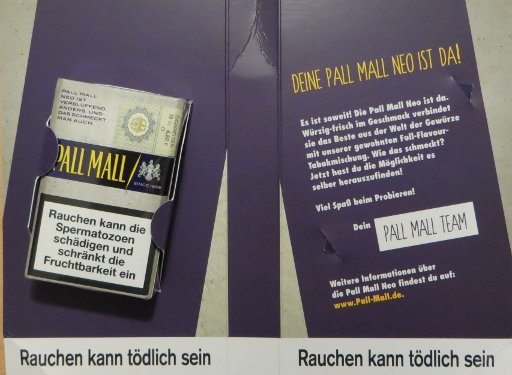 kostenlose Warenprobe von PALL MALL nach Identitätsprüfung per SCHUFA Abfrage