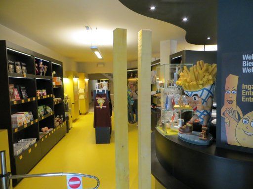 Brügge, Belgien, Pommes frites Museum, Eingangsbereich