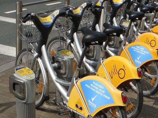 Brüssel, Belgien, Villo Mietfahrrad Station