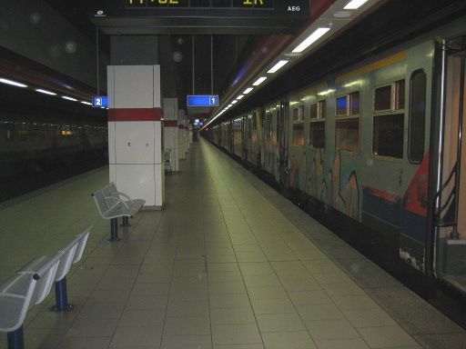 Brüssel, Belgien, Flughafen BRU Airport, Bahn Richtung Zentrum im Jahr 2006